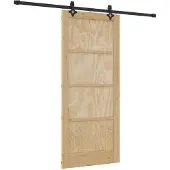 vidaXL Schiebetür ORKDAL 86 x 198,5 cm Massives Kiefernholz Natur