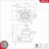 ESEN SKV Lagerung, Motor 75SKV370
