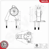 ESEN SKV Lagerung, Motor 75SKV408