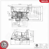 ESEN SKV Lagerung, Motor 75SKV398