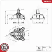 ESEN SKV Lagerung, Motor 75SKV355