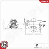 ESEN SKV Lagerung, Motor 75SKV373