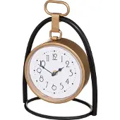 Atmosphera Créateur d'intérieur Tischuhr Metall gold schwarz 27,5cm x 21cm x 11cm