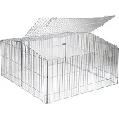Kerbl Freilaufgehege Easy inkl. Sonnenschutz 115 x 115 x 60 cm verzinkt