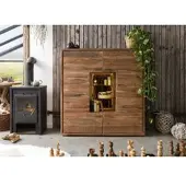 WOLF Highboard Akazie 145x40x153 natur lackiert BARK #107