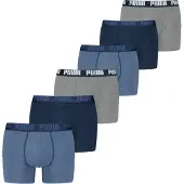 Puma Boxershorts "MEN EVERYDAY BOXER" Packung, 6er Pack, Elastischer Logobund, Stretchmaterial, ohne Eingriff