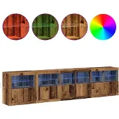 vidaXL LED-Sideboard Altholz 283 x 37 x 67 cm Holzwerkstoff