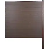Mendler WPC-Sichtschutz Savoie, Windschutz Zaun, WPC-Pfosten zum Einbetonieren Erweiterungselement, 188cm braun