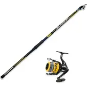 LINEAEFFE Extreme Fishing Gear All Around Tele Karpfen-angelset Silber 2.10 m / 100 g Silber 2.10 m