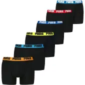 Puma Boxershorts "MEN EVERYDAY BOXER" Packung, 6er Pack, Elastischer Logobund, Stretchmaterial, ohne Eingriff