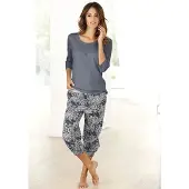 Buffalo Capri-Pyjama Set, 2 tlg. mit gemusterter Hose