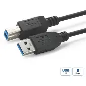 Microconnect USB3.0AB3B, 3 m, USB A, USB B, USB 3.2 Gen 1 (3.1 Gen 1), Schwarz
