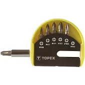 GRUPA TOPEX Schraubendreherbits mit Halter, 7er-Set