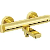 Deante Wannenarmatur, thermostatisch Zweigriff, Gold