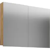 VCM Badschrank zeitlos | Maße ca. H. 60 x B. 80 x T. 12 cm | Zwei Drehtüren | Spiegelschrank - Badinos 60 x 80 cm
