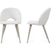 En.casa Esszimmerstuhl ’Karijoki’ 2er Set Polsterstühle Webstoff Metallbeine 77 x 50 x 55 cm Beige