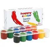 HAPPY COLOR Tempera Premium Posterfarbe 12 Farben 25 ml