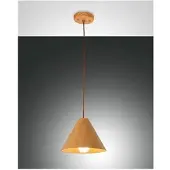 FABAS LUCE Pendelleuchte Esino E27 Ø250mm Eichenholz