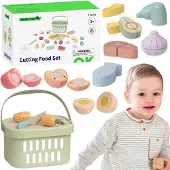 Tooky Toy Cutting Geschirr-Set, Grün