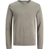 Jack & Jones Rundhalspullover "JJELEO KNIT CREW NECK NOOS" Baumwolle, regular fit