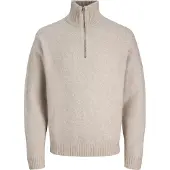 Jack & Jones Troyer "JJESOHO OLLIE KNIT HALF ZIP SN" Materialmix, relaxed fit