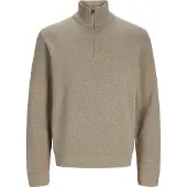 Jack & Jones Einfarbig Strickjacke Mit Viertelreißverschluss