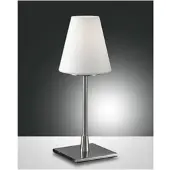 FABAS LUCE Tischleuchte Lucy big E14 Ø140mm Chromfarben