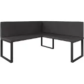 Vicco Esszimmer-Eckbank Ravon, Anthrazit, 150 x 150 cm