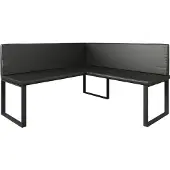 Vicco Esszimmer-Eckbank Ravon, Schwarz, 150 x 150 cm