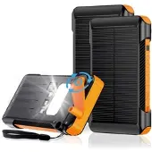 Revolt 2er-Set Kurbel-Dynamo-Solar-Powerbanks, 10.000 mAh, USB-C PD bis 20 W