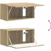 vidaXL TV-Wandschrank Sonoma 60 x 31 x 29,5 cm Holzwerkstoff