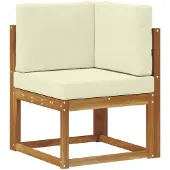 vidaXL Outdoor-Sofagarnitur 6 stk. Natur und Creme Polyester