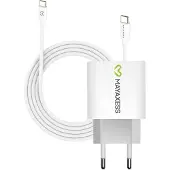Avizar Mayaxess, 20W Netzteil für Galaxy S23 + USB-C Kabel 1m, Weiß