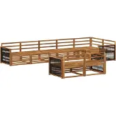 vidaXL Outdoor-Sofagarnitur 8 Stk. Natur