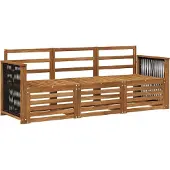 vidaXL Sofagarnituren 3 pcs Massivholz Akazie