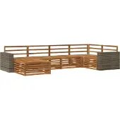 vidaXL Outdoor-Sofagarnitur 6 stk. Natur
