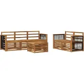vidaXL Outdoor-Sofagarnitur 6 stk. Natur Massivholz Akazie