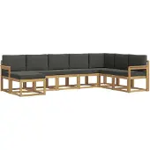 vidaXL Outdoor-Sofagarnitur 8 stk. Weiß und Anthrazit