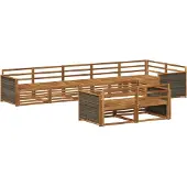 vidaXL Outdoor-Sofagarnitur 8 Stk. Natur