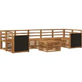 vidaXL Outdoor-Sofagarnitur 8 pcs Natur Massivholz Akazie