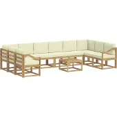 vidaXL Outdoor-Sofagarnitur 11 stk. Weiß und Creme