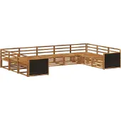 vidaXL Outdoor-Sofagarnitur 9 Stk. Natur Massivholz Akazie