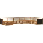 vidaXL Outdoor-Sofagarnitur 8 stk. Natur Massivholz Akazie