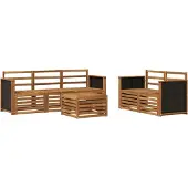 vidaXL Outdoor-Sofagarnitur 6 stk. Natur Massivholz Akazie