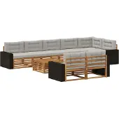 vidaXL Outdoor-Sofagarnitur 9 stk.