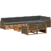 vidaXL Outdoor-Sofagarnitur 9 Stk.