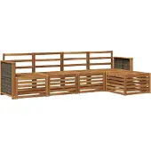 vidaXL Outdoor-Sofagarnitur 5 stk. Natur
