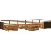 vidaXL Outdoor-Sofagarnitur 8 Stk. Natur
