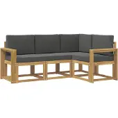 vidaXL Outdoor-Sofagarnitur 4 stk. Weiß und Anthrazit