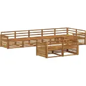 vidaXL Outdoor-Sofagarnitur 8 pcs Natur